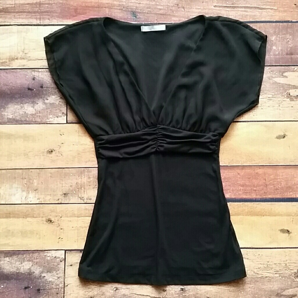 Sheer V-neck Blouse